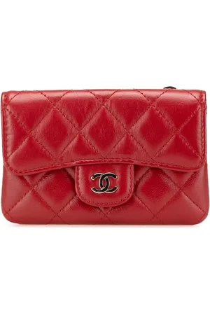 CHANEL 2012-2013 gestepptes CC Portemonnaie aus Lammleder