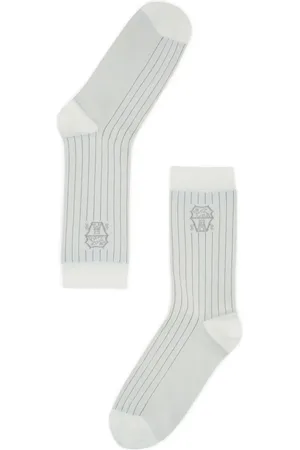 Brunello Cucinelli Socken mit Intarsien-Logo