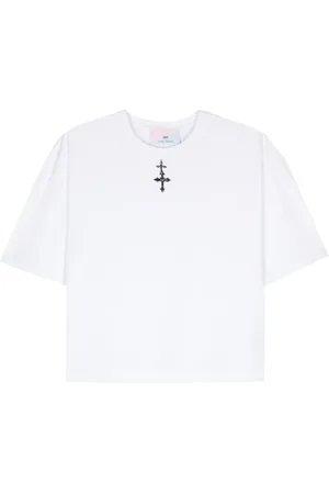 Chiara Ferragni T-Shirt mit Kreuzanhänger