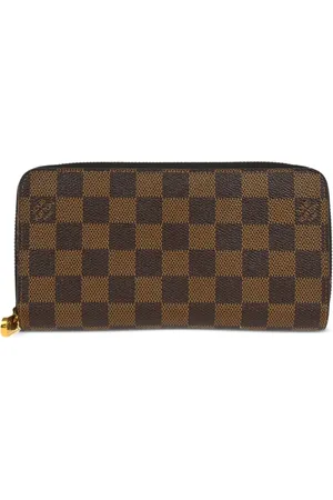 LOUIS VUITTON 2019 längliches Damier Ebène Portemonnaie mit Reißverschluss