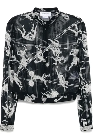 Thom Browne Bluse mit Raffung