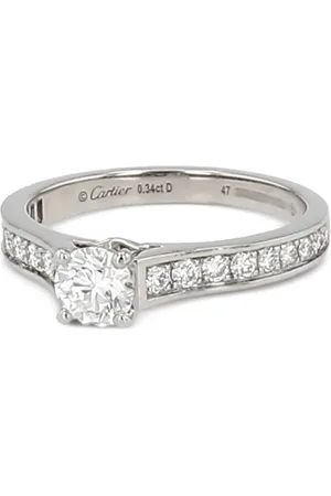 Cartier Pre-owned Solitär-Ring aus Platin mit Diamant