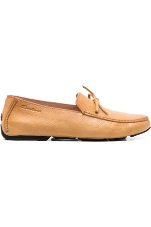 santoni Loafer aus strukturiertem Leder