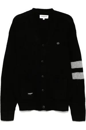 Chocoolate Cardigan mit Logo-Patch