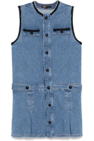 Maje Jeans-Minikleid mit besticktem Besatz