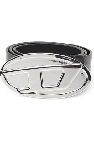Diesel B-1DR Gürtel im Metallic-Look mit ovaler Schnalle