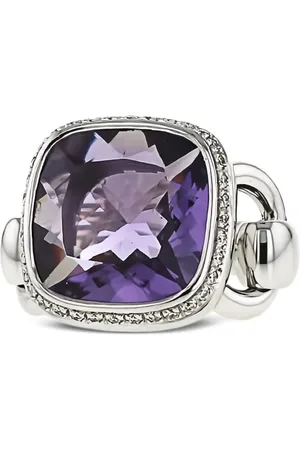 POIRAY 2010s Indrani Weißgoldring mit Diamant und Amethyst