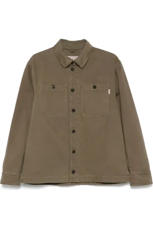 Baracuta Stückgefärbte Hemdjacke aus Canvas