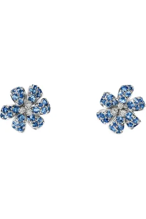 Gucci Floral sapphire and diamond stud earrings