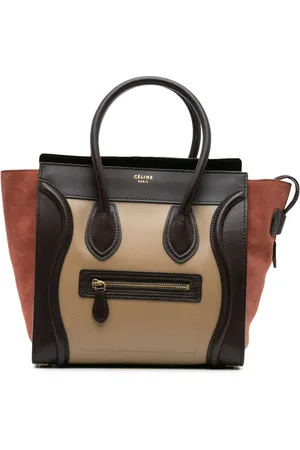 Céline 2012 micro Tricolor Luggage Tote Bag aus Leder