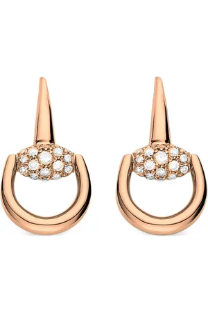 Gucci Hoop-detail diamond earrings