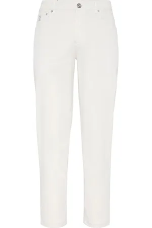 Brunello Cucinelli Halbhohe Straight-Leg-Hose