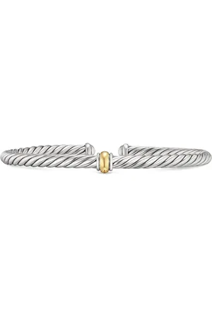 David Yurman 14kt Cable Flex Station Gelbgoldarmband