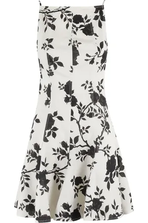 Self-Portrait Minikleid mit Blumen-Print