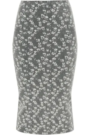 Fendi Floral-jacquard midi skirt