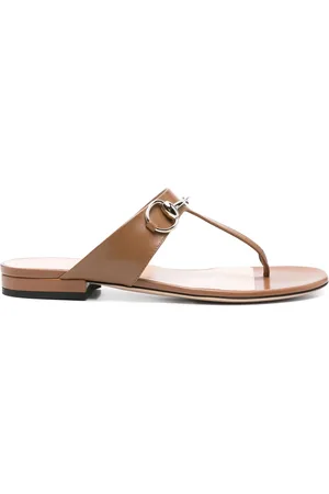 Gucci Flache Sandalen mit Horsebit