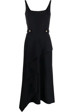 Alexander McQueen Trägerkleid mit eckigem Ausschnitt