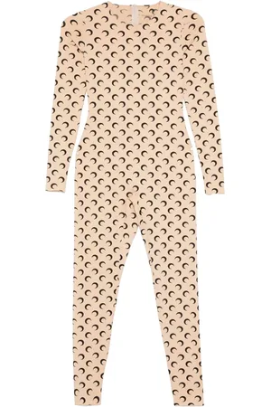 Marine Serre Mond-Jumpsuit aus Jersey
