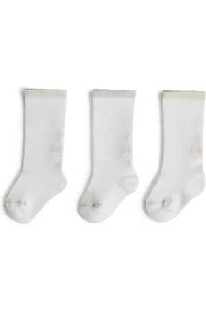 Brunello Cucinelli 3er-Pack Intarsien-Socken mit Logo