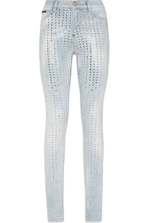 Philipp Plein Jeggings mit Kristallen