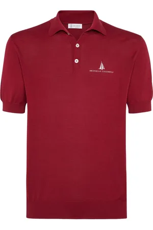 Brunello Cucinelli Poloshirt mit Logo-Print