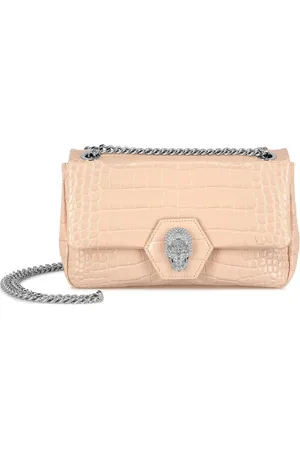 Philipp Plein Schultertasche mit Kristall-Totenkopf