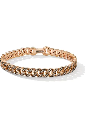 David Yurman 18kt Curb Chain Rotgoldarmband (8mm)
