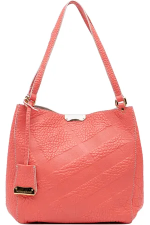Burberry 2000-2017 kleine Grain Check Canterbury Tote Bag mit Prägung
