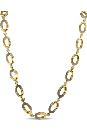 Boucheron 18kt Gelbgoldhalskette mit Diamantstern