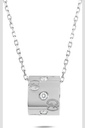 Gucci 18kt Weißgoldhalskette mit Diamanten