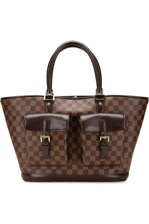 LOUIS VUITTON 2003 Damier Ebene Manosque GM Tote Bag