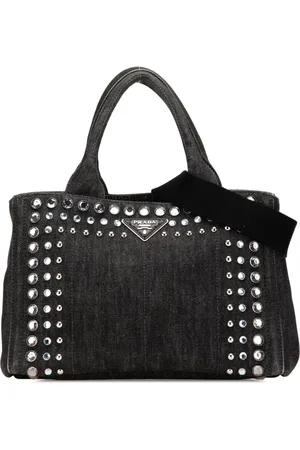Prada 2010-2024 kleine Canapa Bijoux Satchel-Tasche aus Denim