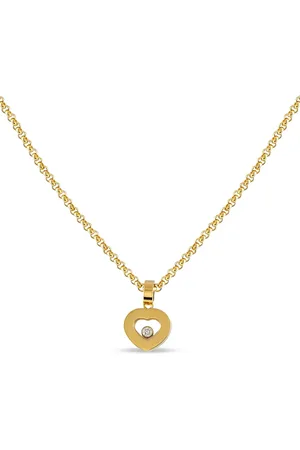 Chopard 18kt Happy Gelbgoldhalskette mit Diamantanhänger