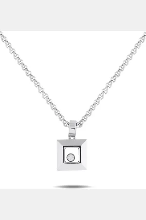 Chopard 18kt Weißgoldhalskette mit Diamantanhänger