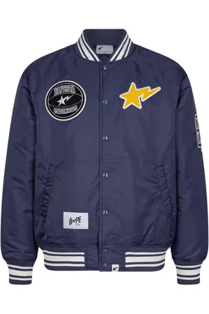 A Bathing Ape X STADIUM GOODS® "Navy/Ivory" Collegejacke