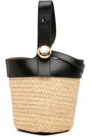 Loewe 2024 mini Beuteltasche aus Raffiabast
