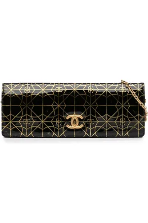 CHANEL 2008-2009 Paris Moscou Moujik Clutch aus Vinyl mit Kette