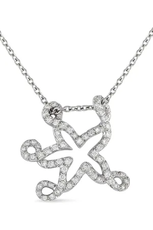 Dior 18kt Starfish Weißgoldhalskette mit Diamanten