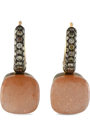 Pomellato 18kt Nudo Goldohrringe mit Diamanten und Quarz