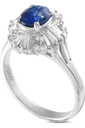 LB Exclusive Ballerina Platinring mit Diamant und Saphir