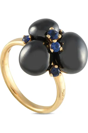Pomellato 18kt Capri Gelbgoldring mit Saphir und Hämatit