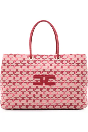 Elisabetta Franchi Tweed-Shopper mit Logo