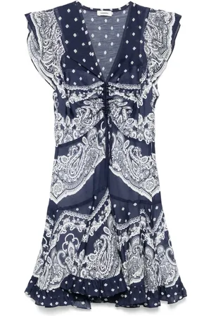 Sandro Minikleid mit Paisley-Print