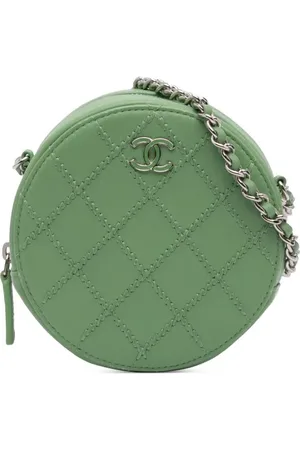 CHANEL 2019 runde Ultimate Stitch Clutch aus gestepptem Lammleder mit Kette