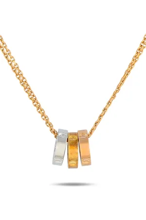 LOUIS VUITTON 18kt Empreinte Goldhalskette mit Anhänger