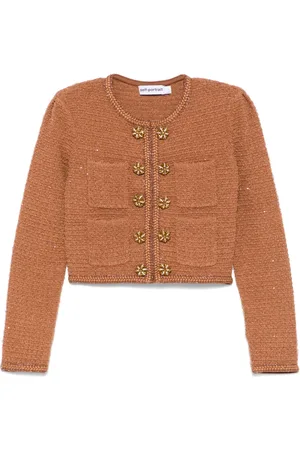 Self-Portrait Texturierte Strickjacke