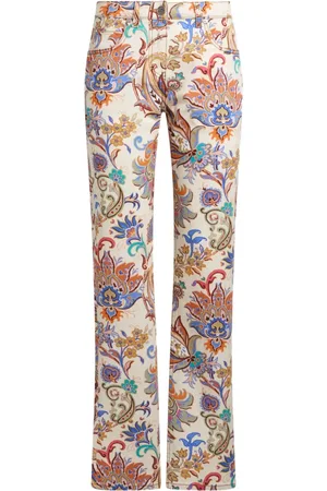 Etro Gerade Jeans mit Blumen-Print