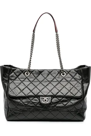 CHANEL 2014 große Glazed Duo Color Tote Bag aus gestepptem Kalbsleder