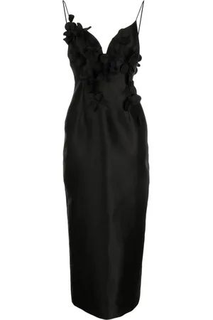 Acler Isla Column Midikleid aus Satin