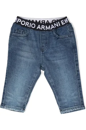 Emporio Armani Slim-Fit-Jeans mit Logo-Bund